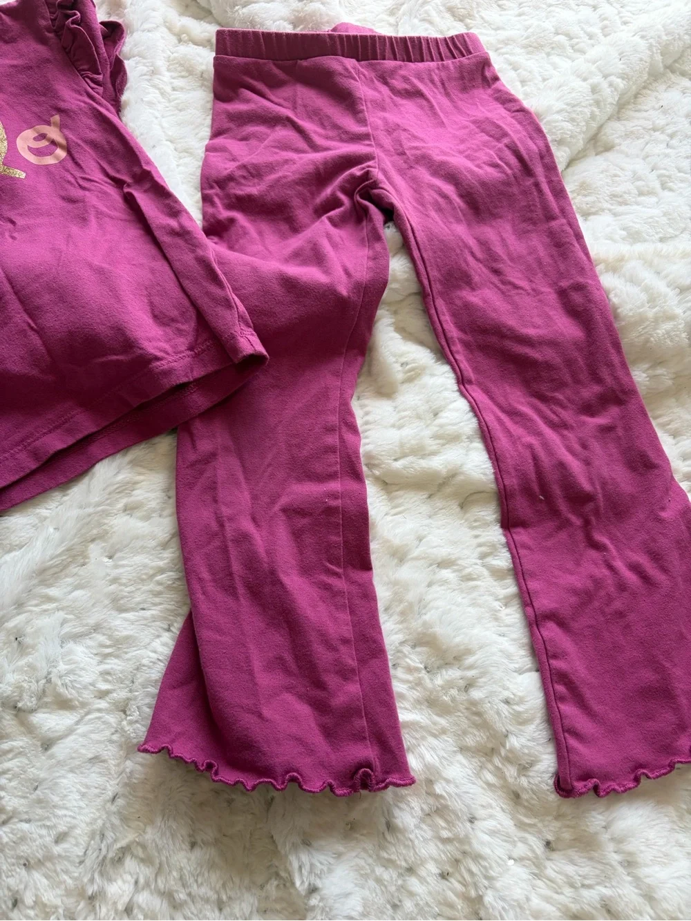 💜 365 Kids Girls 2-Piece Purple “Hello” Outfit